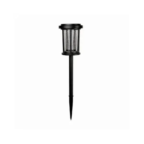 139831 Metal Honeycomb Cage Solar Pathway Lights, Black - Pack of 2
