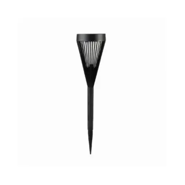 139560 Solar Flickering Flame Pathway Light, Black - Plastic - Pack of 12