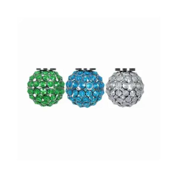 Acrylic Solar Hanging Ball Light - Assorted Colors - Pack of 12 - 8 Hours Illumination