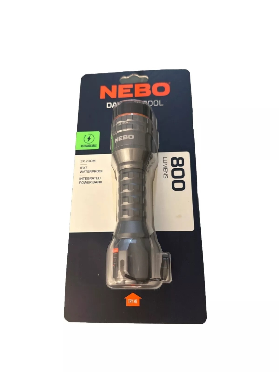 NEBO DAVINCI 800 LED Full-Size Flashlight - Grey -  NEB-FLT-1063