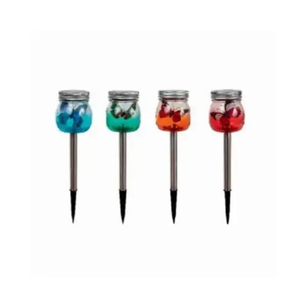 Solar Ombre Butterfly Pathway Lights - Multicolor - Set of 8 - Decorative Accent