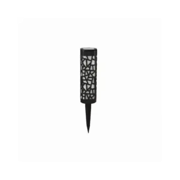 139945 Solar Flickering Flame LED Bollard Pathway Light - Black & White - Pack of 12
