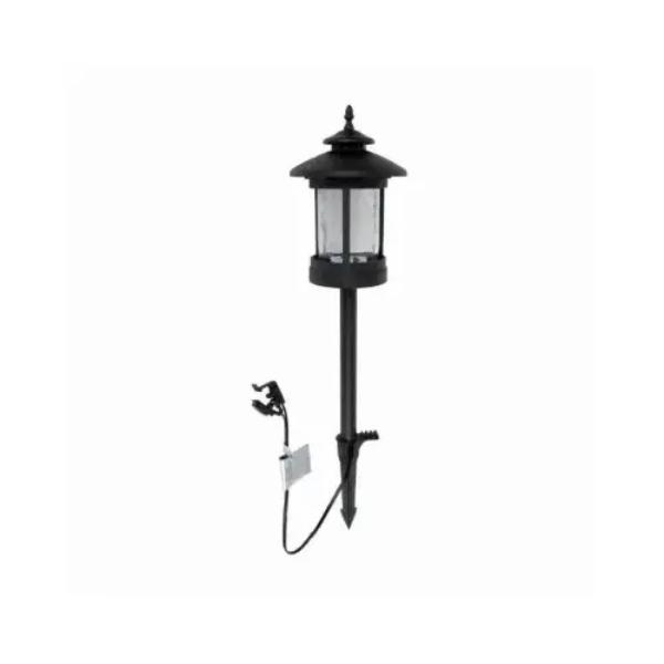 18in. Black Crackle Glass Pathway Light - Weather-Resistant Design