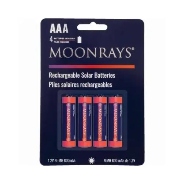 Picture of Fusion Products 138348 800 mAh AAA Rechargeable Solar Light Batteries - 4 per Pack - Pack of 12
