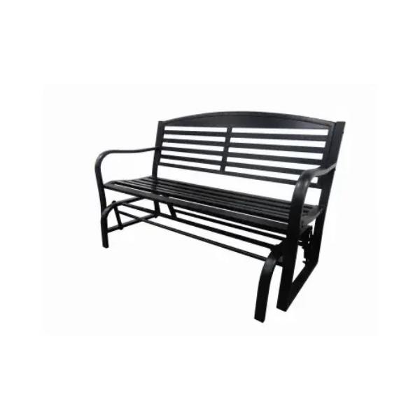 138352 Steel Glider Bench - Black