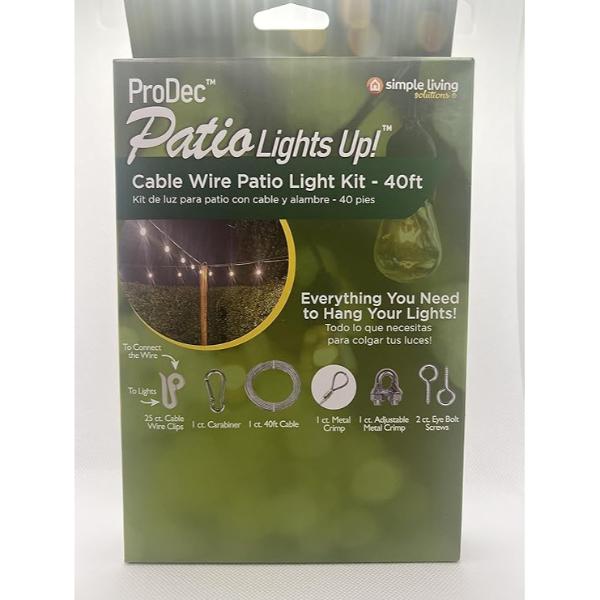 101508 40 ft. Cable Wire Patio Kit - Pack of 12