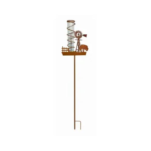 Windmill Rain Gauge - Metal - 1.5 lbs - Decorative Garden Feature