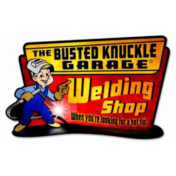 Picture of Headwind Consumer Products 140370 Busted Knuckle Garage Indoor & Outdoor Embossed 3D Metal Sign