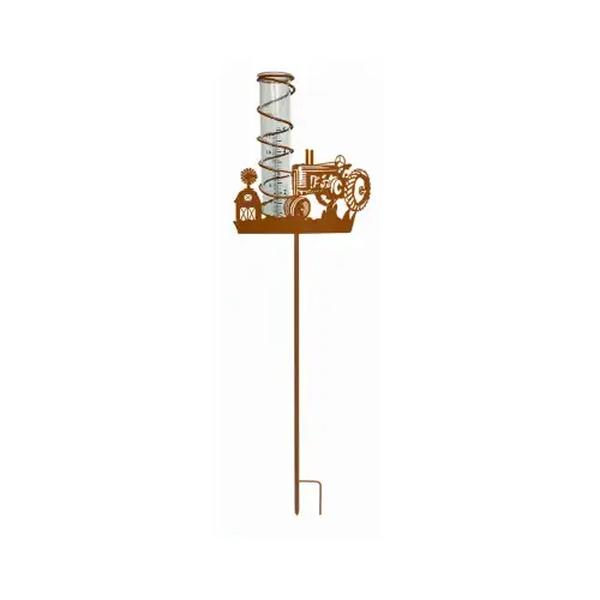 Tractor Rain Gauge - Metal - 1.5 lbs - Decorative Design