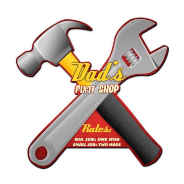 Picture of Headwind Consumer Products 140369 Dads Fix-It Shop Indoor & Outdoor Embossed 3D Metal Sign