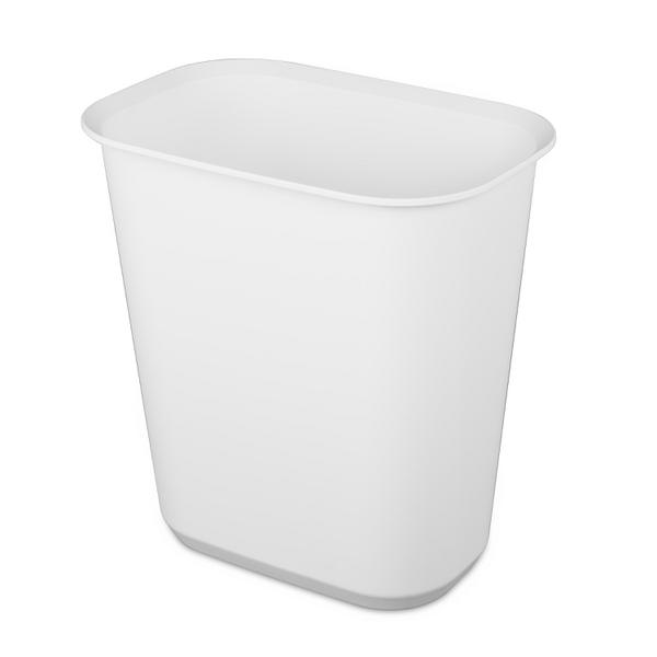 Sterilite 220604 5.5 gal Rectangular Wastebasket - White