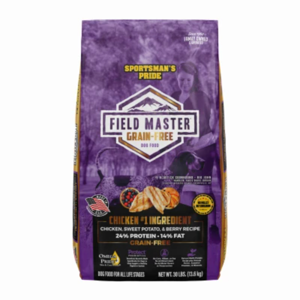Picture of Sunshine Mills 126999 30 lbs Field Master Grain-free Dry Dog Food - Chicken&#44; Sweet Potato & Berry