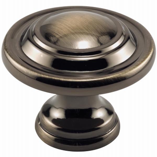 Bi-Fold Door Pull Knob - Antique Brass - 1-11/16in. Diameter - Easy Grip