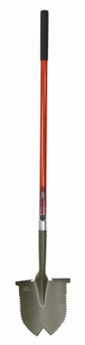 Round Point Shovel, 56.75 in L Fiberglass Handle