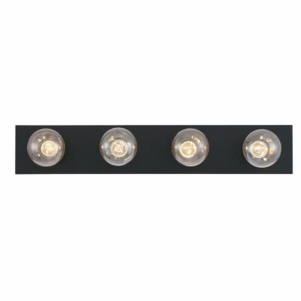 4-Light Bath Bar Fixture - Matte Black - Indoor - Energy Efficient