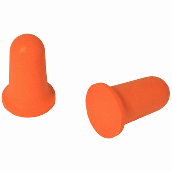 Disposable Foam Ear Plugs, Bell Shape, 33 dB, Orange