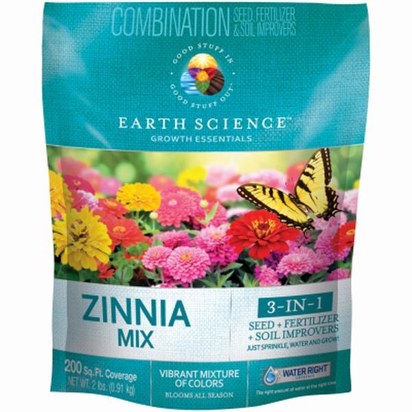 2 lbs Growth Essentials Zinnia Flower Seed Mix -  Encap, EN744269
