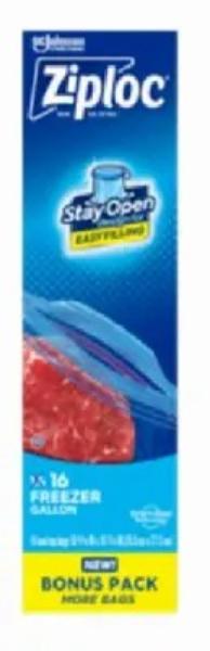 Picture of SC Johnson Wax 142033 Gallon Heavy Duty Freezer Bag - Pack of 16