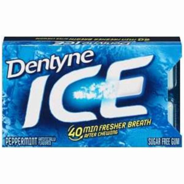 Picture of Midwest Distribution 114503 Dentyne Peppermint Ice Gum - Pack of 9 - 16 Piece