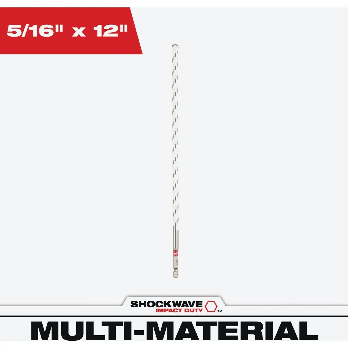 Picture of Milwaukee Electric Tool 144236 0.31 x 12 in. Impact Duty Carbide Multi-Material Hex Shank Drill Bit