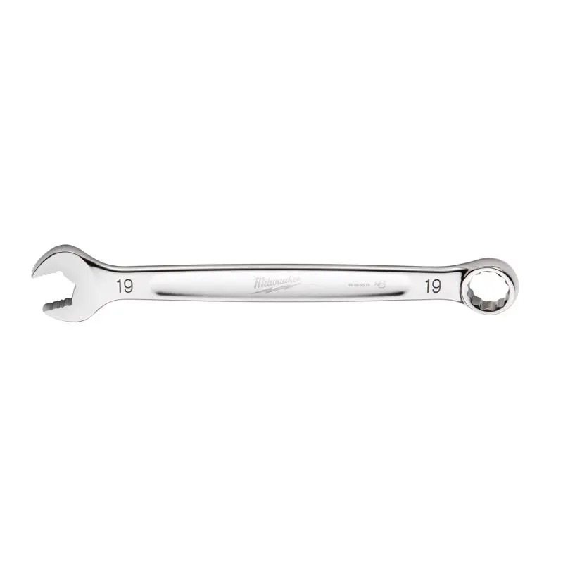 144887 19 mm 12 Point Steel Combination Wrench  Silver
