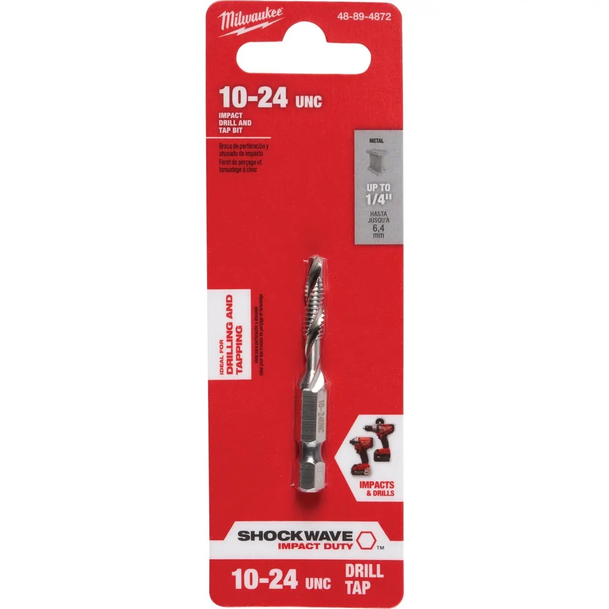 Picture of Milwaukee Electric Tool 143054 No.10-24 Combination Impact Drill Tap