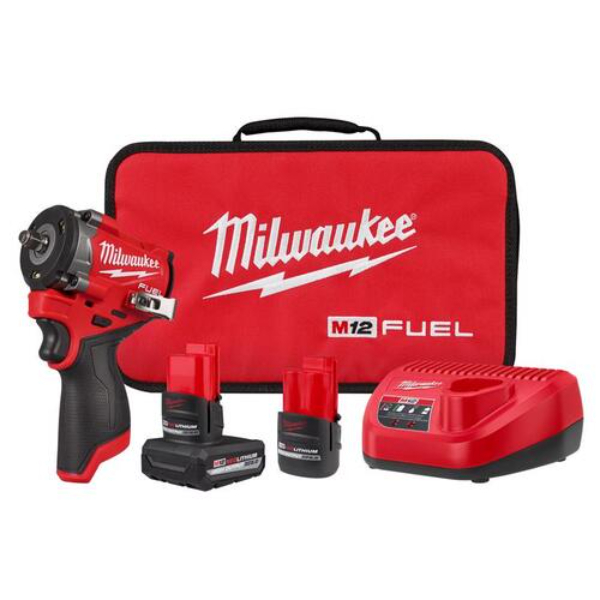 Picture of Milwaukee Electric Tool 143444 M12 0.37 in. Cordless Brushless Impact Wrench Kit