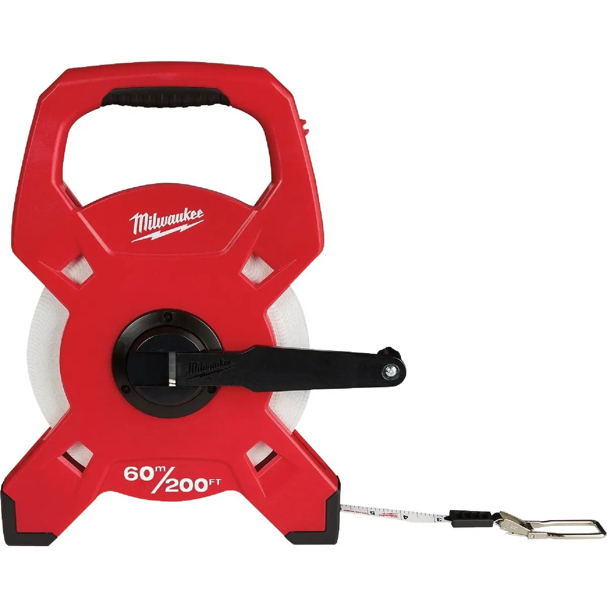 Picture of Milwaukee Electric Tool 143785 2 in. x 200 ft. Fiberglass Open Reel Long Tape Measure - White & Black