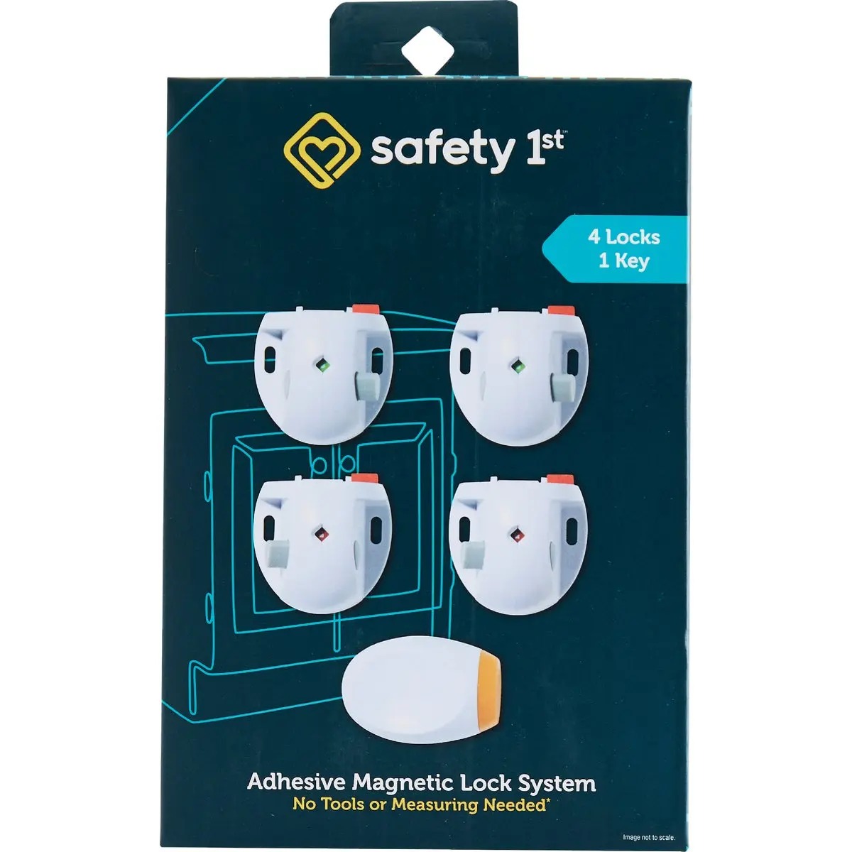 Picture of Safety 1st Dorel 143187 Plastic Adhesive Magnetic Lock System - White