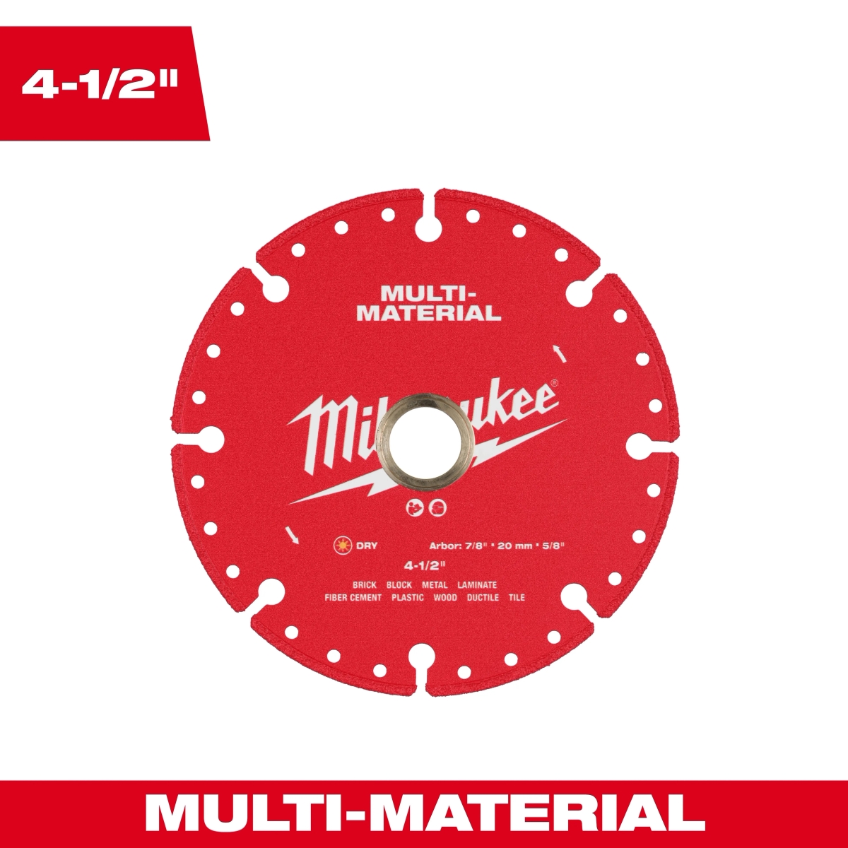 Picture of Milwaukee Electric Tool 146786 4.5 in. Multi-Material Diamond Blade
