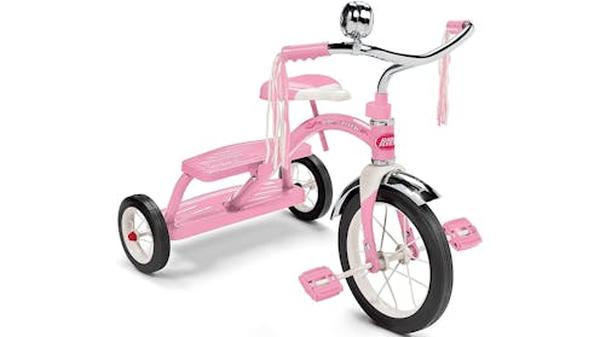 Classic Pink Tricycle - 12 in. - Adjustable Seat - Stable Design
