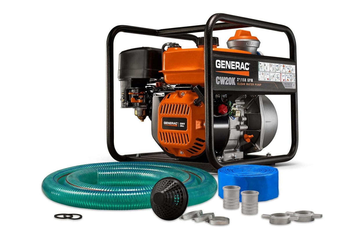 Generac 2 Inch Clean Water Pump with Hose Kit - 7732