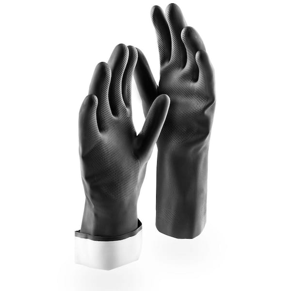 Heavyweight Reusable Rubber Gloves - Yellow - One Size - Chemical Resistant