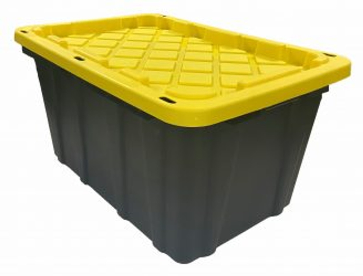 149631 27 gal Tough Tote, Black & Yellow