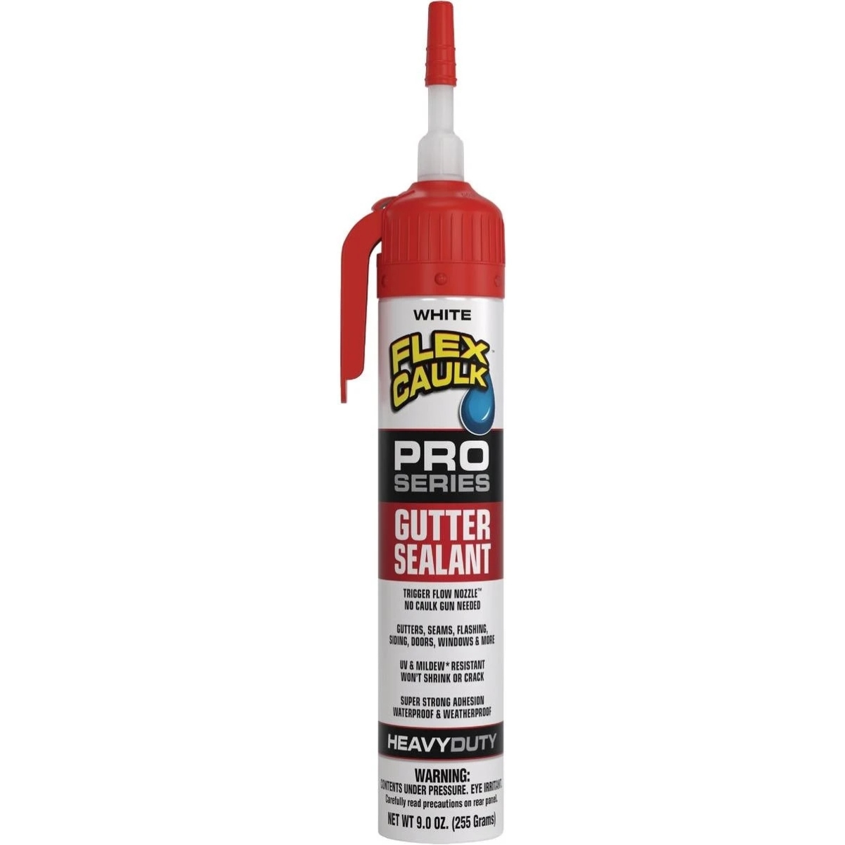 151057 Flex Caulk 9 oz Pro Series Gutter Sealant, White