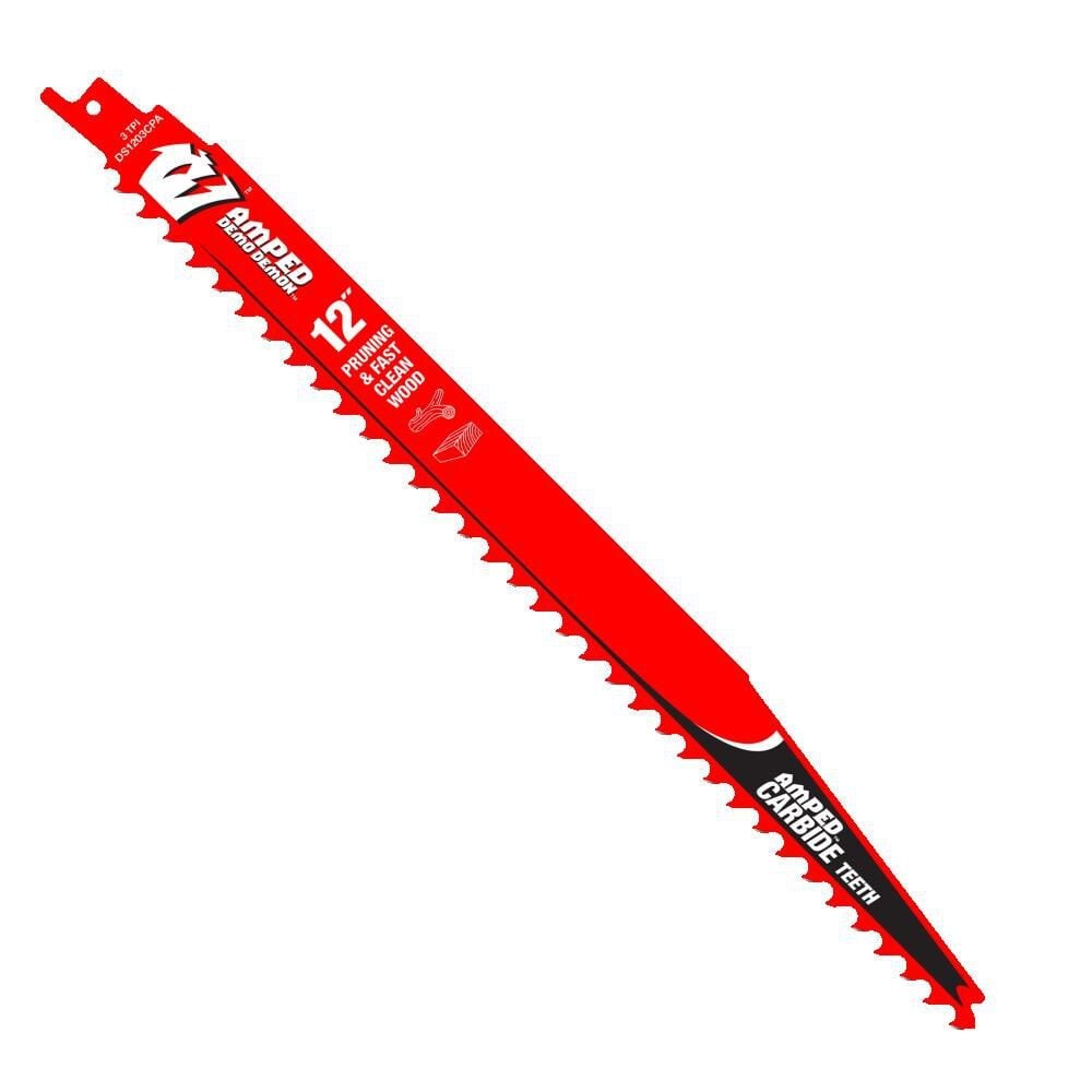 Diablo Tools 12 Inch 3 TPI Carbide Teeth Reciprocating Saw Blade for Pruning and Clean Wood - DS1203CPA