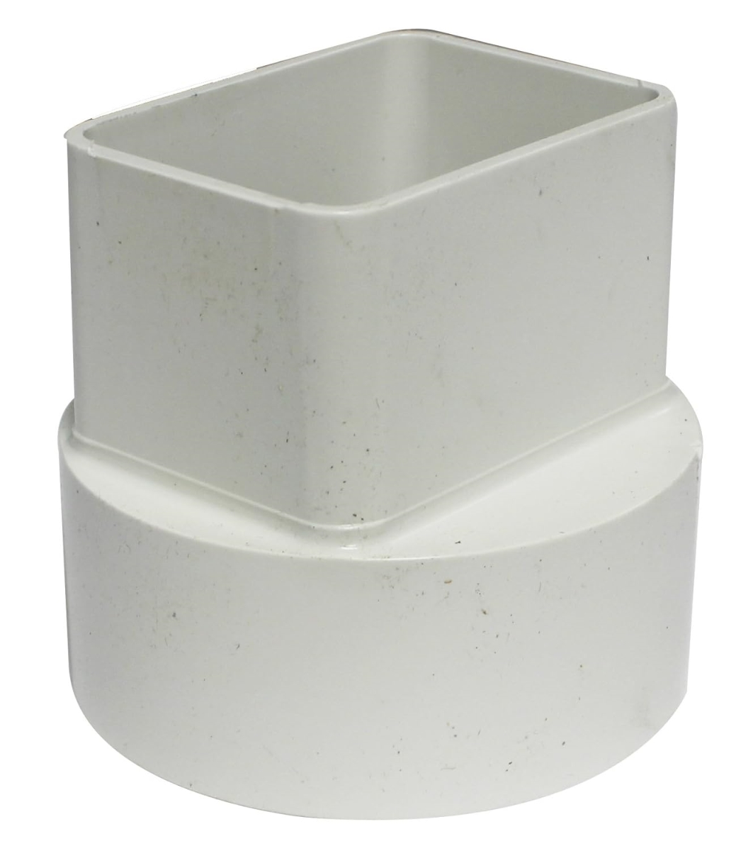 2'' x 3'' x 4'' PVC Sewer and Drain Downspout Adapter