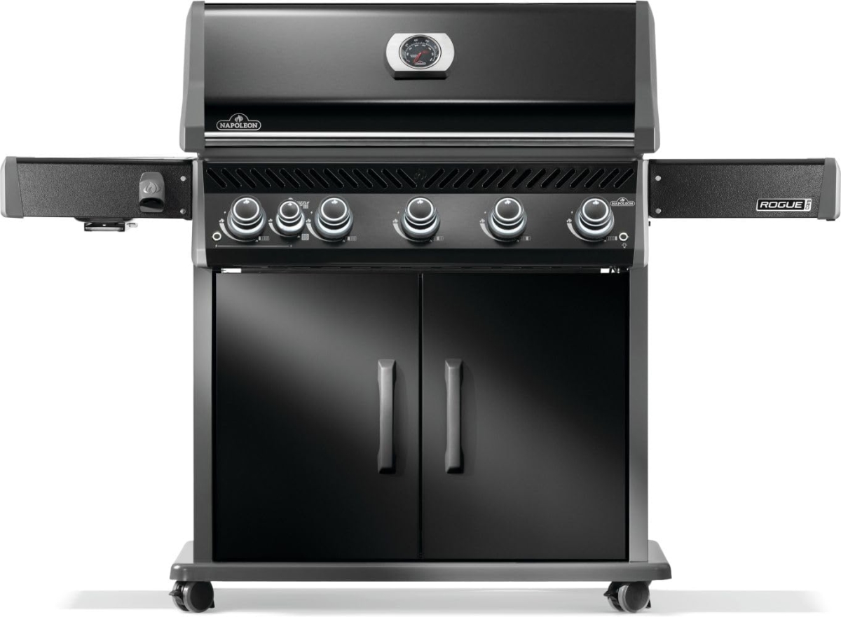 152854 Rogue Pro 625 Propane Gas Grill with Infrared Side Burner, Black