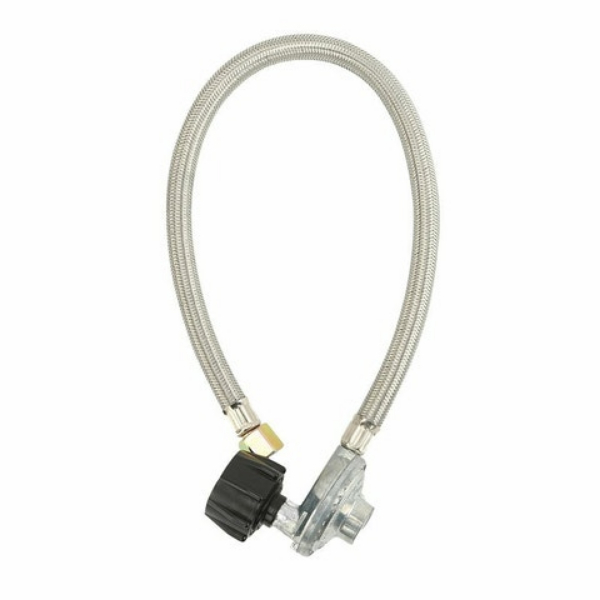 Picture of Mr. Bar-B-Q 152507 Stainless Steel Gas Hose & Regulator, Silver