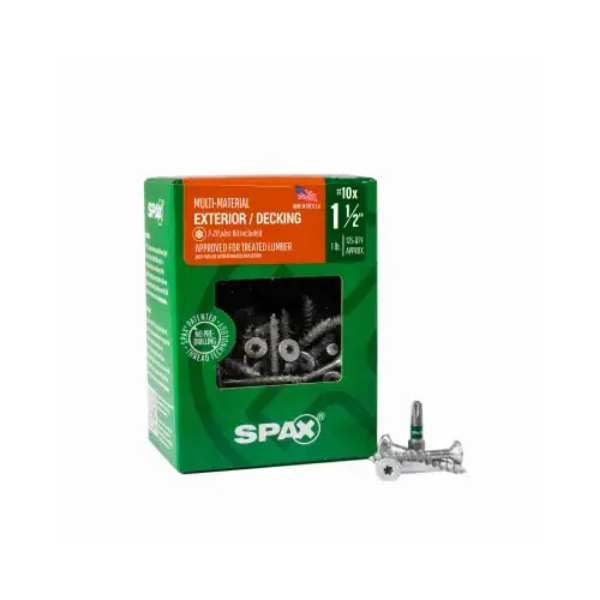 152302 10 x 1.5 in. Flat Head Exterior Multi-Material Construction Screw - Pack of 125