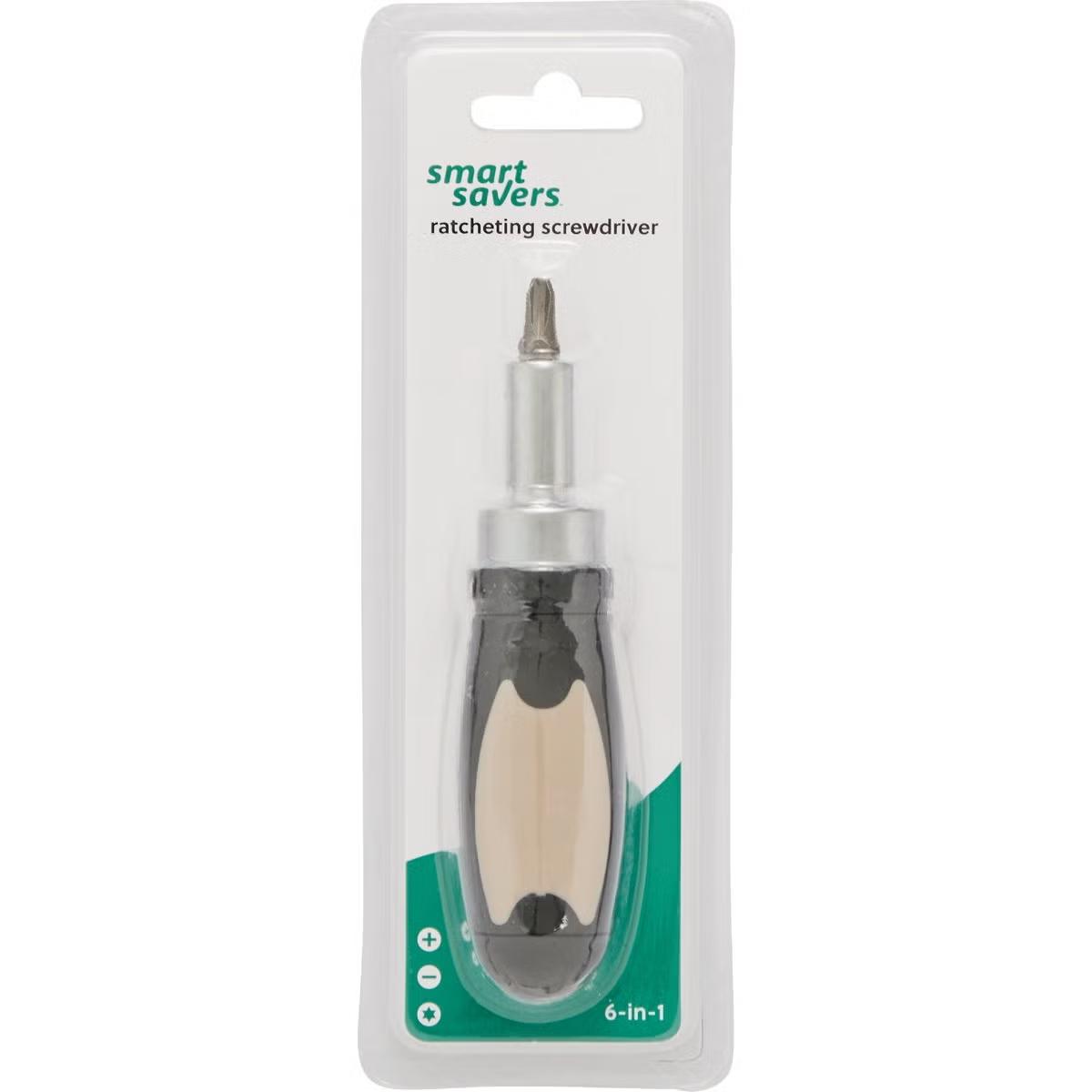 154192 4.3 in. Smart Savers 6-In-1 Ratcheting Screwdriver
