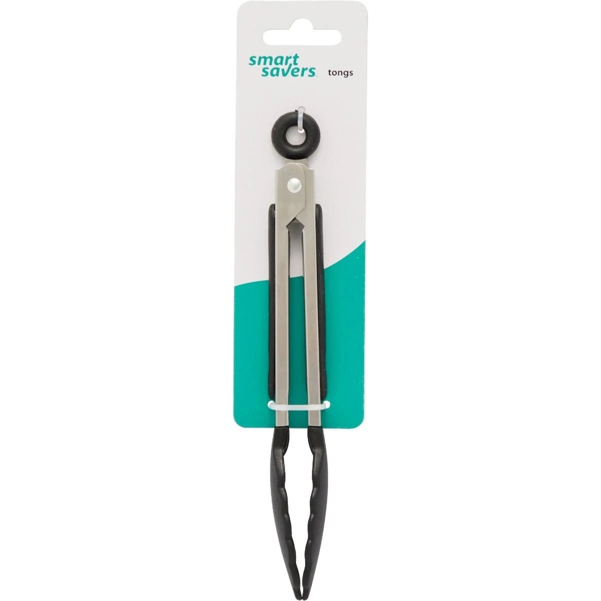 154283 8 in. Stainless Steel Silicone Kitchen Tongs