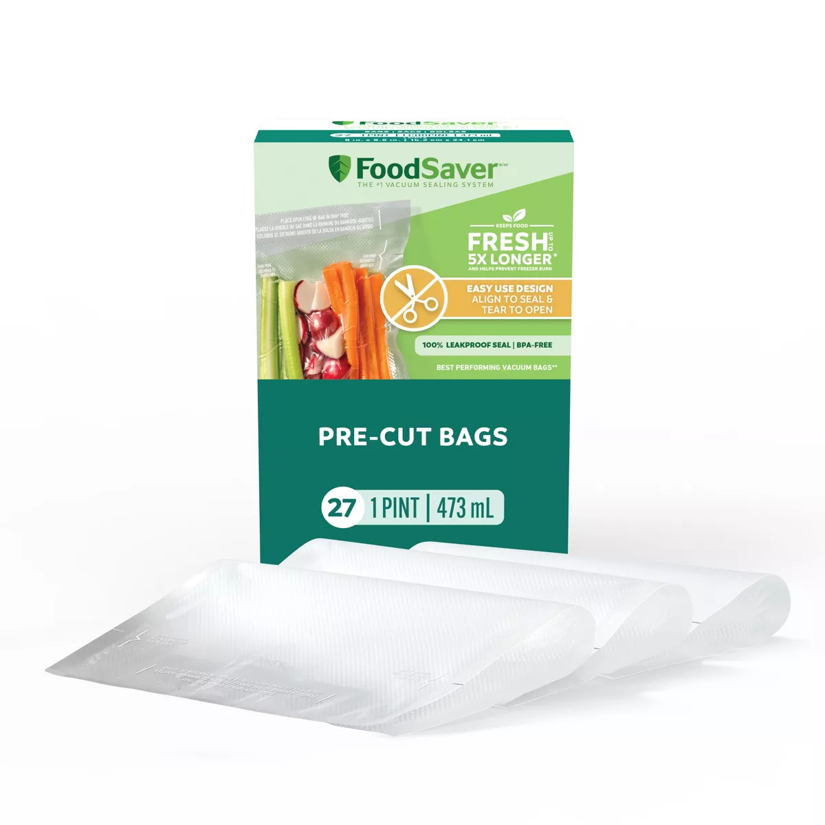 Picture of ell Brands Distribution 154198 1.04 lbs Easy Open Storage Bags - 27 Count