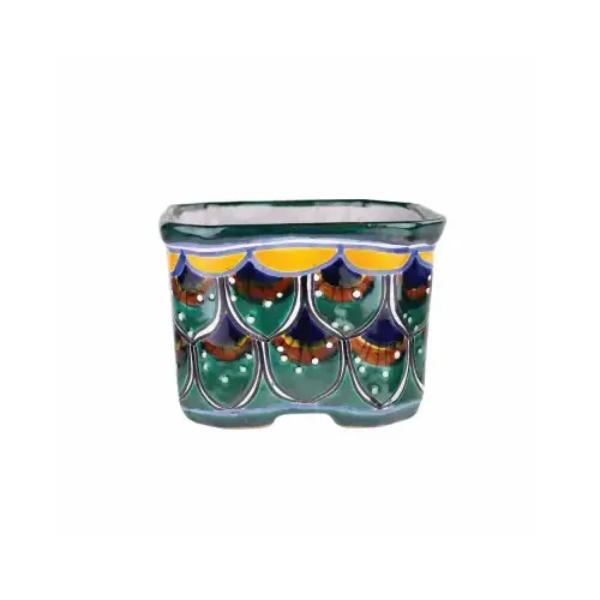 138758 6 in. Cuadrada Peacock Planter - Pack of 4
