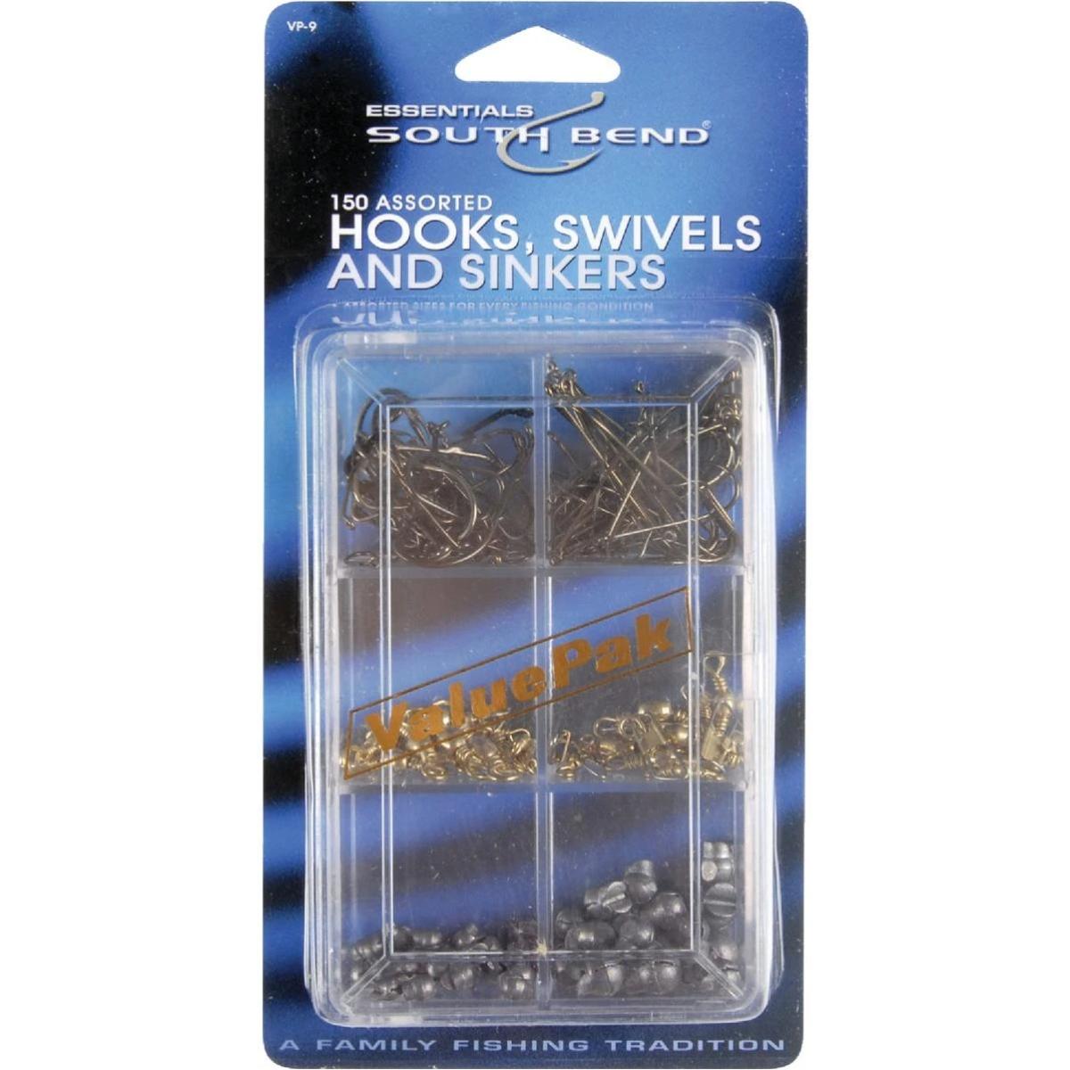 153782 Bait Holder Hook Set in Reusable Box, Assorted Color - 211 Piece