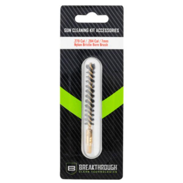 153488 Breakthrough Clean Technologies Nylon Bristle Bore Brush - 0.270, 0.284 Caliber & 7 mm, Brass Core