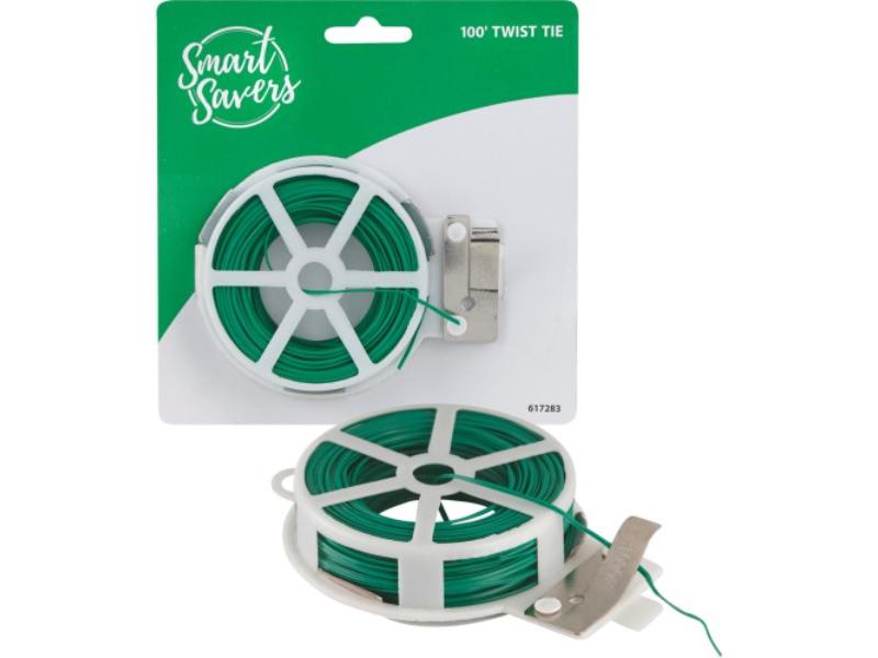 154181 100 ft. Stainless Steel Green Twist Tie