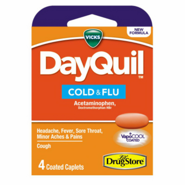 141776 Day Quil Severe Cold & Flu Caplets, Non-Drowsy - 4 Count