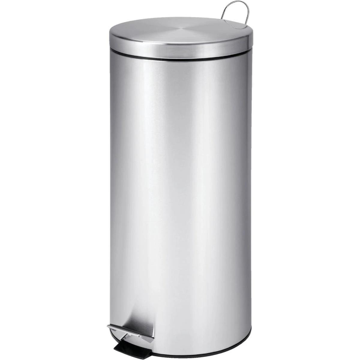 154495 8 gal Foot Pedal Round Trash Can