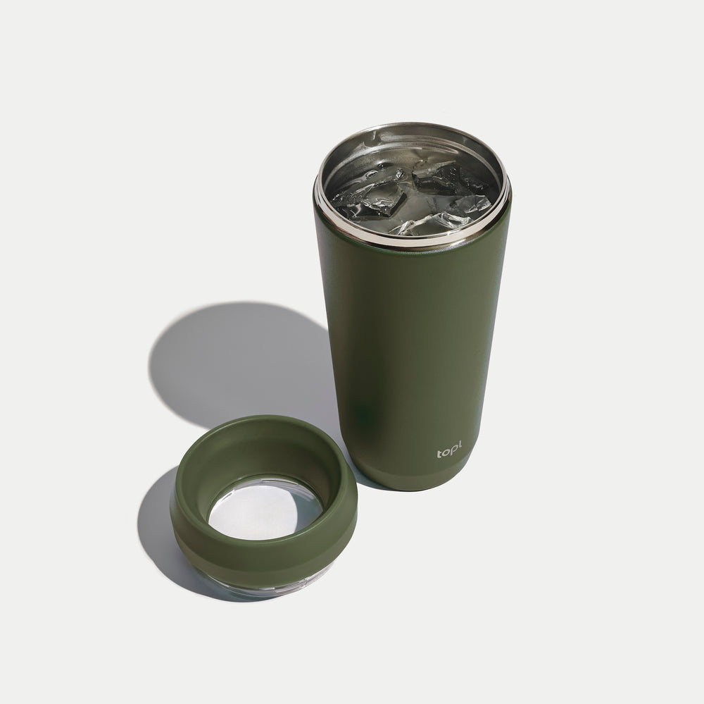 Picture of Topl 155394 16 oz Stainless Steel Tumbler, Olive